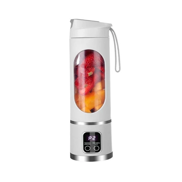 Coofbe 50W 450Ml Kişisel Şarjlı Blender Buz Kırıcı Taşınabilir Smoothies Blender Meyve Sıkacağı Çelik Bıcaklı - Resim 6
