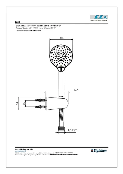 Eca Dalia Mafsallı Üst Takım 3f - Resim 2