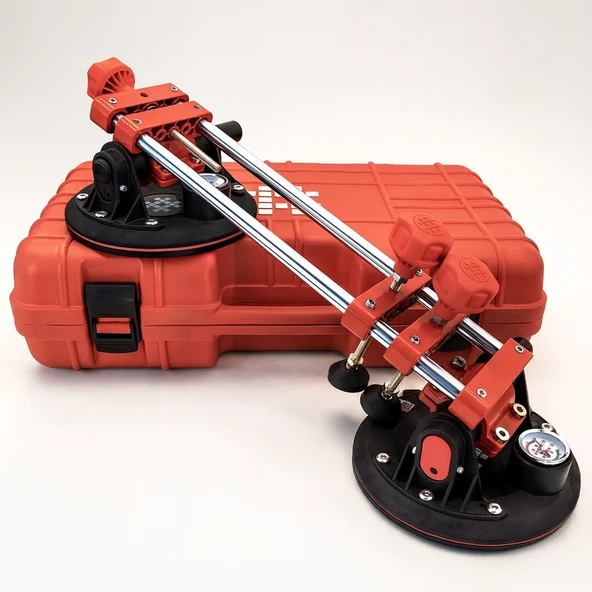 8 İnç Çiftli Vakumlu Vantuz Taş Birleştirme Hizalama Aparatı Granit Mermer Fayans Seramik Montajı - Resim 4