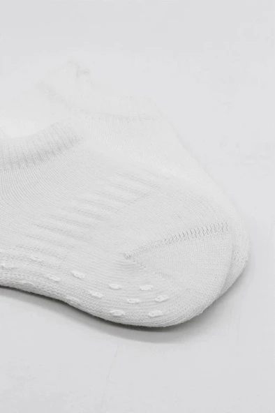 Eğitici Oyuncak Bistyle 2'Li Sneakers Kaymaz Basic Penye Çorap BS20103 Beyaz Beyaz - 4
