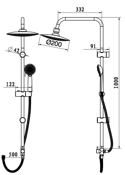Ar Allegra Kolonlu Duş Seti - Resim 2