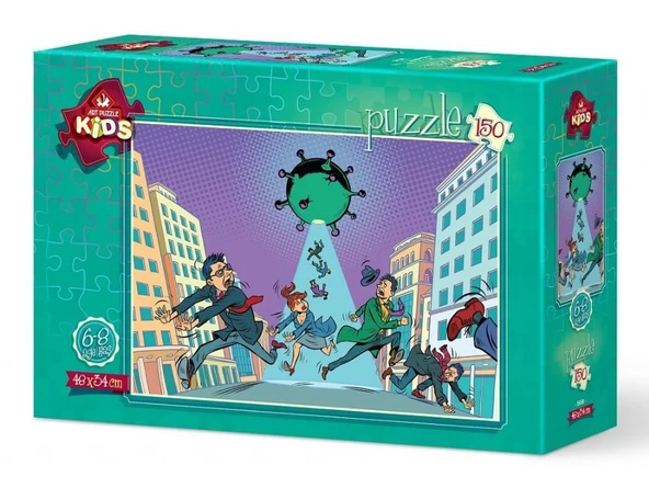 Art Puzzle 150 Parça Virüsten Kaçış Çocuk Puzzle ürün görseli