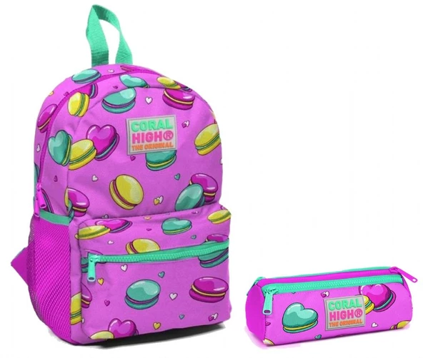Coral High Kurabiye Baskılı Kız Çocuk Yuva Ve Anaokulu Çanta Seti
