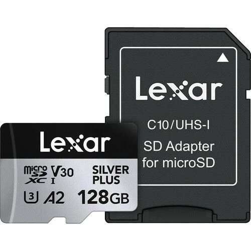 Lexar 128GB 205 MB/s Silver Plus microSD UHS-I V30 Hafıza Kartı - 1