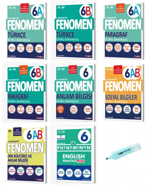 6. Sınıf Sözel Dersler Soru Bankası Bütün Dersler Set