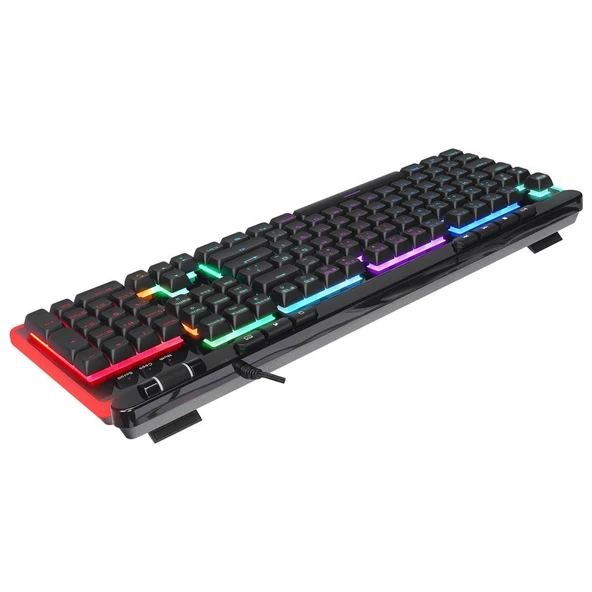 Rampage SHINE K14 Siyah USB RGB Backlight Membrane Gaming Oyuncu Klavye Rampage - 5