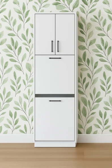 Nergis Çok Amaçlı Dolap Kirli Çamaşır Sepeti Dolabı 150x60 - 3