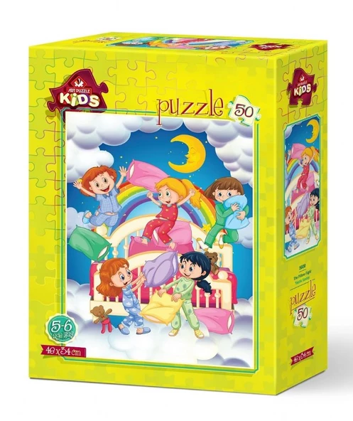 Art Puzzle Yastık Savaşı 50 Parça Yapboz