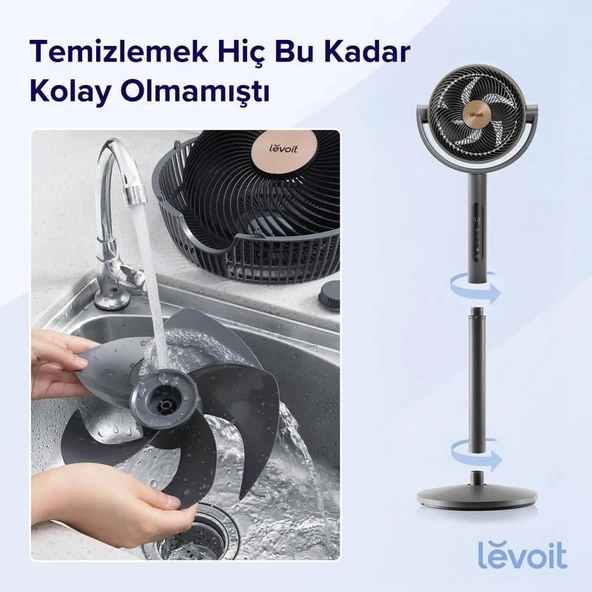 Levoit Pedestal Circulator Vantilatör - Gri - 9