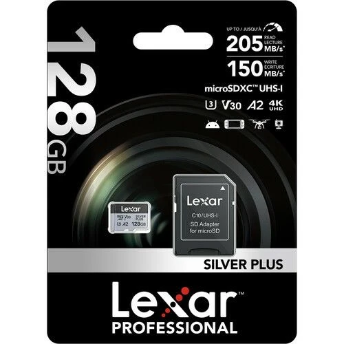 Lexar 128GB 205 MB/s Silver Plus microSD UHS-I V30 Hafıza Kartı - 4