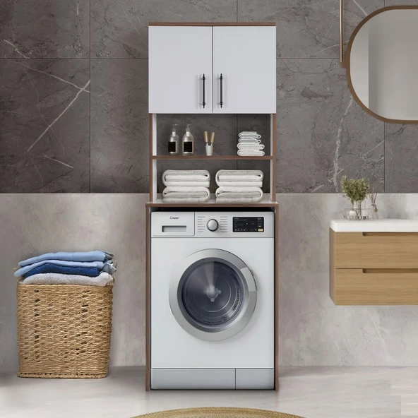 Blesk Çamaşır Makinesi Üstü Banyo Düzenleyici Dolap, Çok Amaçlı Dolap - 2
