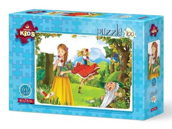 Art Puzzle 100 Parça Masal Gülü Kız Çocuk Yapboz 6-8 Yaş ürün görseli