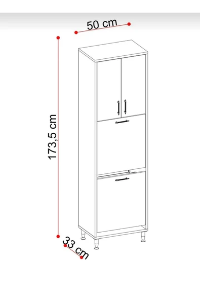 Nergis Çok Amaçlı Dolap Kirli Çamaşır Sepeti Dolabı 150x60 - 4