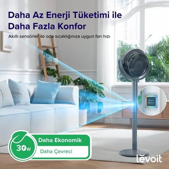 Levoit Pedestal Circulator Vantilatör - Gri - 7
