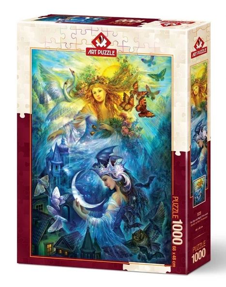 Art 1000 Parça Gündüz ve Gece Prensesleri Puzzle