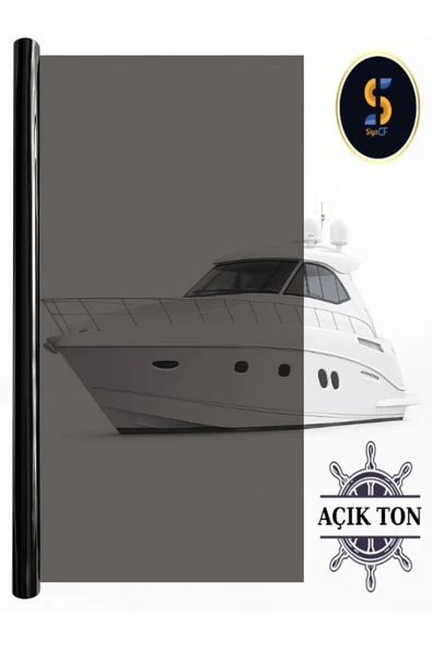 SİYACF 75 CM X 30 METRE-TEKNE MARİNE WİNDOW FİLM LUXURY UV KORUMA AÇIK TON - Resim 2