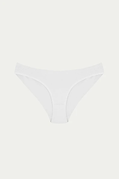 AmoraSecret AmoraSecret Pamuklu Siyah Beyaz Ten Rengi 3'lü Külot - 5