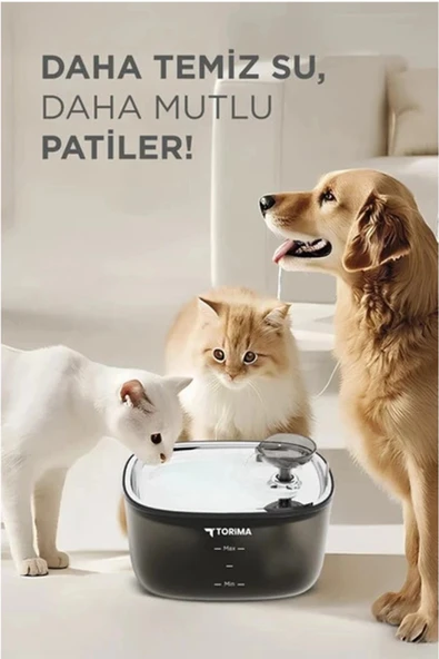 Otomatik Filtreli Kedi Köpek Su Pınarı Su Çeşmesi Ultra Sessiz Su Şelalesi 2,5Lt - 2