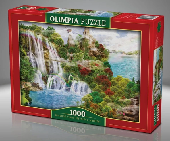 Olimpia 1000 Parça Şelale ve Güzel Manzara Puzzle - 2