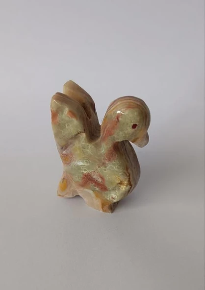 Kuş Oniks Taşı Biblo Mermer Onix Ev Ofis Dekor Masa Süsü - 5