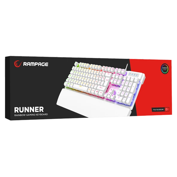 Rampage KB-RX77 RUNNER Rainbow Beyaz Gaming Klavye - 6