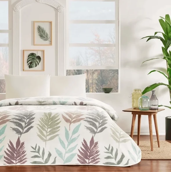 TAÇ MARTY POLYESTER TEK KİŞİLİK BATTANİYE VİZON ürün görseli 1