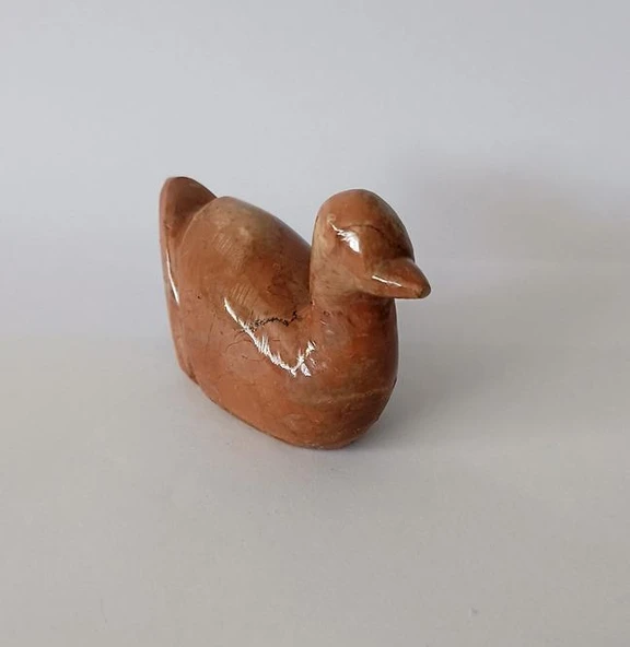 Ördek Oniks Taşı Biblo Mermer Onix Ev Ofis Dekor Masa Süsü