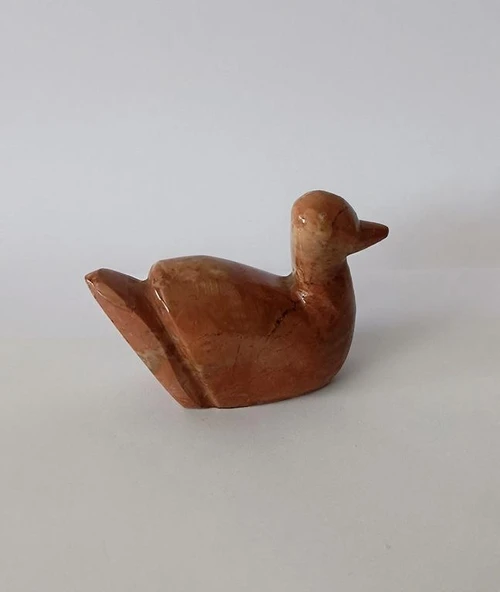 Ördek Oniks Taşı Biblo Mermer Onix Ev Ofis Dekor Masa Süsü - 5