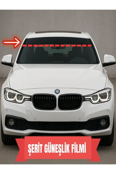 SİYACF 25 CM X 4 METRE ORTA TON ÖN CAM ŞERİT GÜNEŞLİK FİLMİ - Resim 5