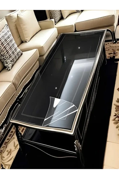 SİYACF 88 CM X 2 METRE MASA MERMER MOBİLYA ŞEFFAF KORUMA FOLYOSU - Resim 8