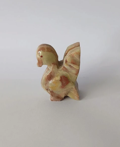 Kuş Oniks Taşı Biblo Mermer Onix Ev Ofis Dekor Masa Süsü - 4