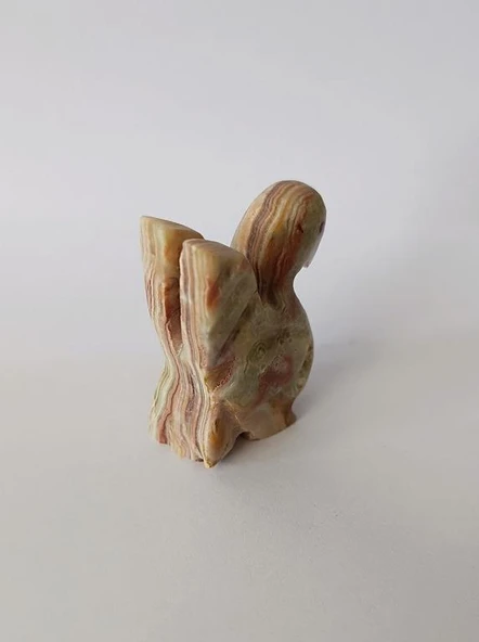 Kuş Oniks Taşı Biblo Mermer Onix Ev Ofis Dekor Masa Süsü - 3