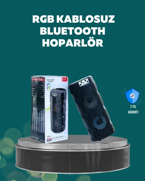 Uzun Pil Ömrü Sunan Kablosuz Bluetooth Hoparlör ürün görseli 1