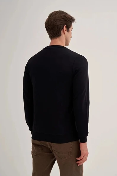 Cazador Slim Fit Mevsimlik 3 İplik Pamuk Karışımlı Sweatshirt-56100 - Resim 3