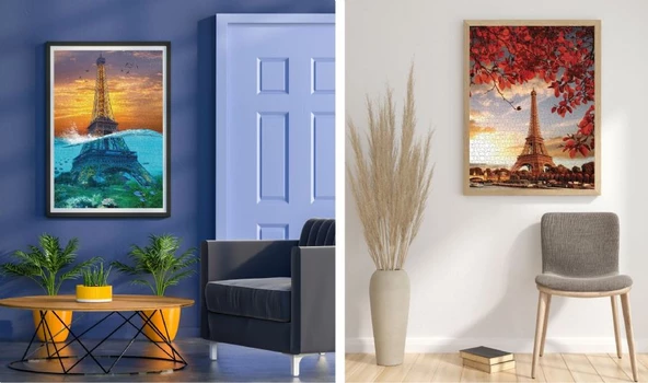 Nova Puzzle 2x1000 Parça Eyfel Kulesi Puzzle Seti - Resim 3