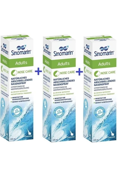 Sinomarin Adults Burun Spreyi 125 Ml 3'Lü PAKET (SKT:03/2026) ürün görseli