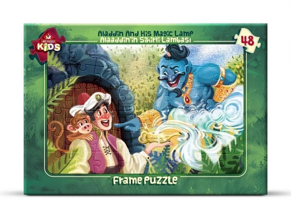 Art Çocuk Puzzle 48 Parça Alaaddin'in Sihirli Lambası Çerçeveli Yapboz