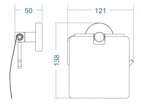 Deppot Proje Tuvalet Kağıtlık Kapaklı Ss304 Parlak Polisaj Kapak-krom - Resim 2