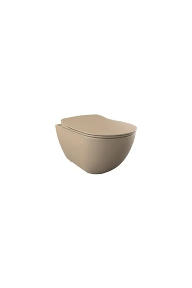 CREAVİT FE322 Free Rim-off Kanalsız Asma Klozet Cappucino Mat - 1