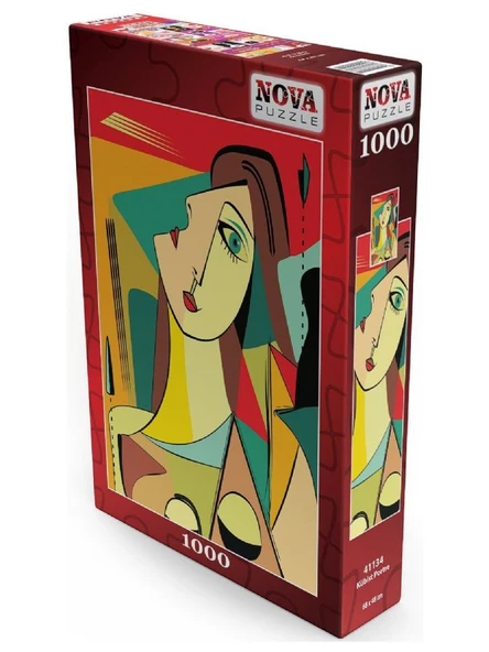 Nova Puzzle 2x1000 Parça Kübist Portre ve Soyut Yüzler Puzzle Seti - Resim 3