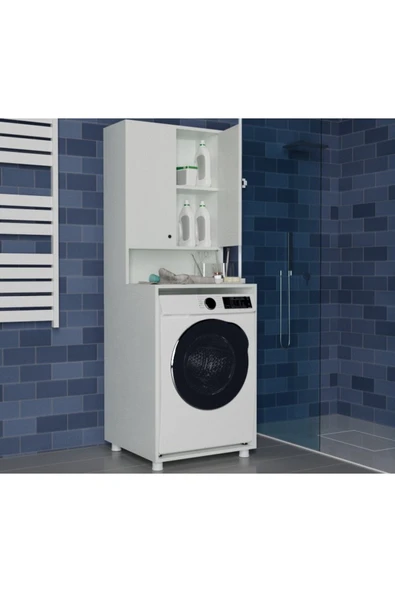 Alfimo Mobilya FAİR ÇAMAŞIR MAKİNE DOLABI BEYAZ AFM110