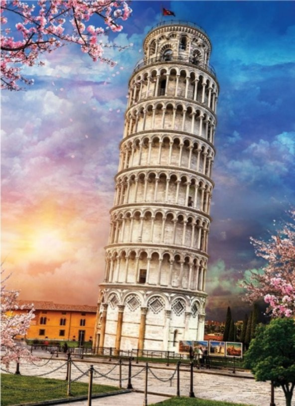 Blue Focus 1000 Parça Pisa Kulesi Puzzle