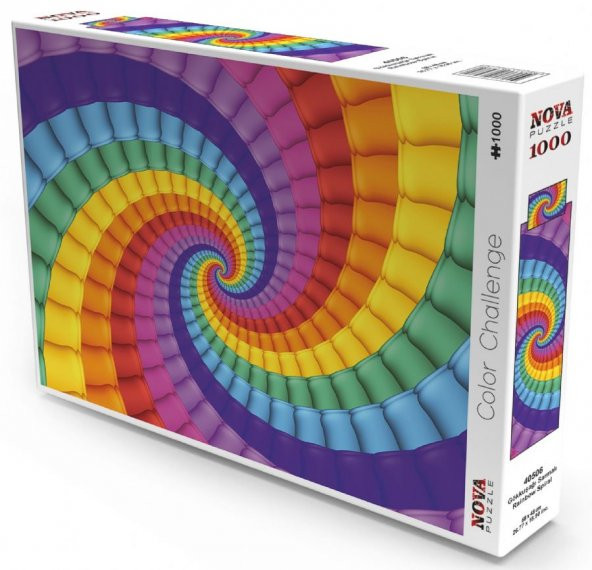 Nova Puzzle 1000 Parça Gökkuşağı Sarmalı Rengarenk Puzzle