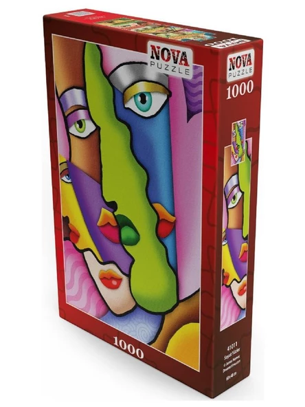 Nova Puzzle 2x1000 Parça Kübist Portre ve Soyut Yüzler Puzzle Seti - Resim 5