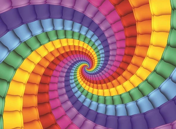 Nova Puzzle 1000 Parça Gökkuşağı Sarmalı Rengarenk Puzzle - 3