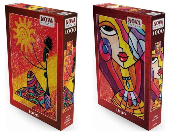 Nova Puzzle 2x1000 Parça Süslü Kız ve Afrikalı Kadın Puzzle