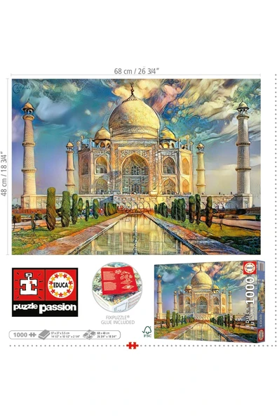 Educa 1000 Parça Tac Mahal Puzzle - 19613 - Taj Mahal - 3