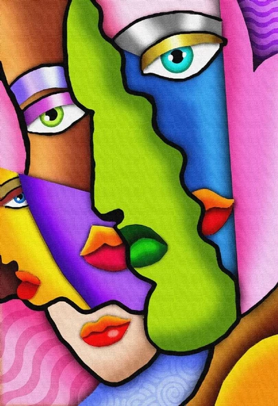 Nova Puzzle 2x1000 Parça Kübist Portre ve Soyut Yüzler Puzzle Seti - Resim 4