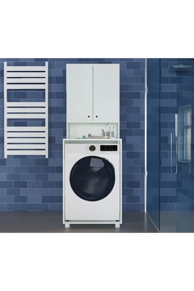 Alfimo Mobilya FAİR ÇAMAŞIR MAKİNE DOLABI BEYAZ AFM110 - 2