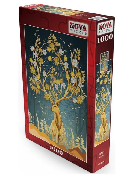 Nova Puzzle 2x1000 Parça Geyik ve Ağaç Puzzle Seti - Resim 5